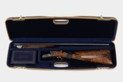 1605LX: OU/SxS Hunting Shotgun Hard Case with Deluxe Leather Trim for 1 Shotgun 16 1605lx 5138 ithaca classic double scaled 1
