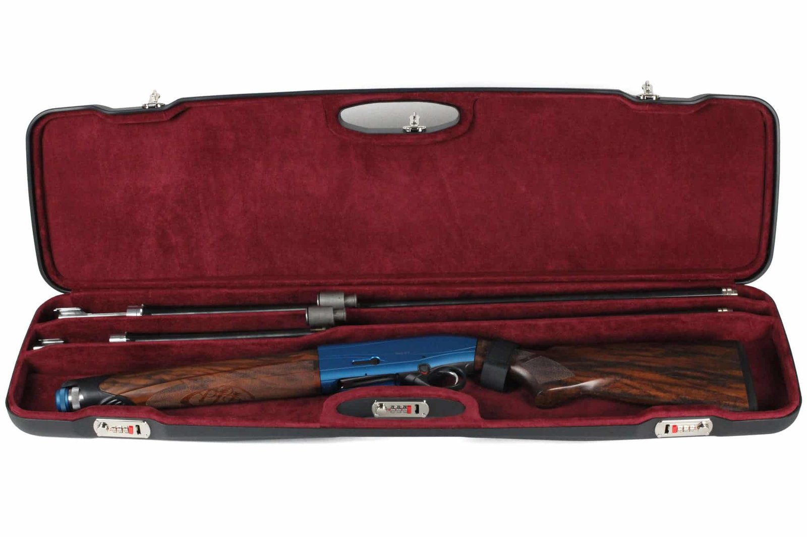Negrini Autoloader Two-Barrel Takedown Travel Shotgun Case 32" - 1607ALR-2C/6089 5 Negrini 1607ALR-2C Autoloader Combo Travel Case - interior Beretta A400
