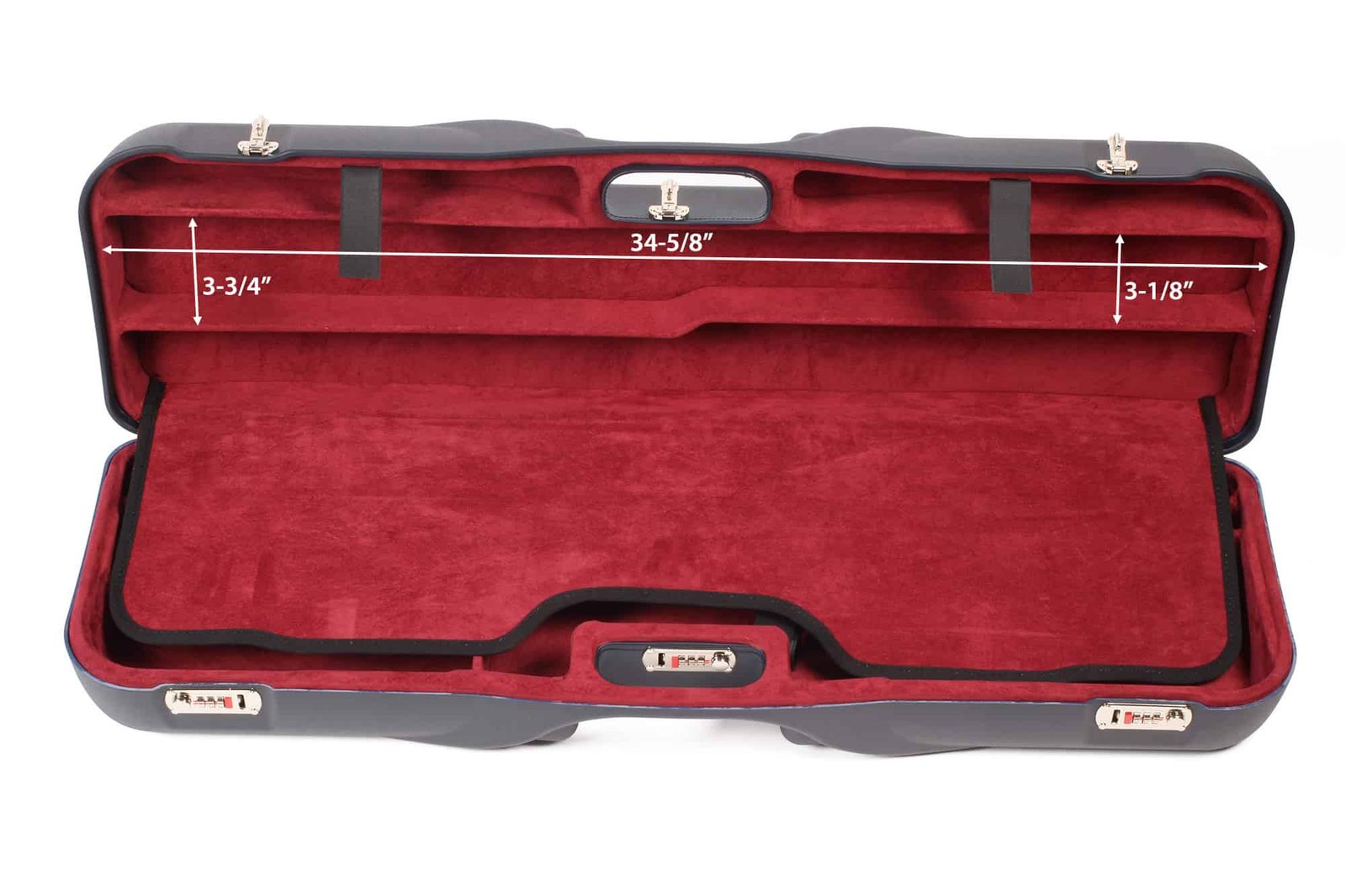Negrini OU Deluxe Four-Barrel Set Takedown Shotgun Case 32" - 1646LX-4C/5230 5 Negrini OU Deluxe Four-Barrel Set Takedown Shotgun Case 32" - 1646LX-4C/5230 - Image 5