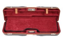 Negrini OU Deluxe Four-Barrel Set Takedown Shotgun Case 32" - 1646LX-4C/5230 11 Negrini Gun Cases - 1646LX-4C - Leather trim four barrel shotgun case interior top