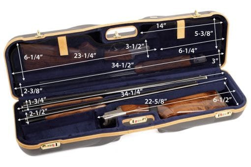 Negrini 1646LX-2F+1C/4766 Shotgun Case - interior dimensions