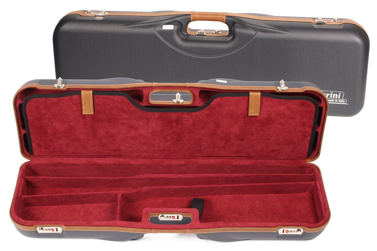 Negrini OU Deluxe Four-Barrel Set Takedown Shotgun Case 32" - 1646LX-4C/5230 8 Negrini 1646LX-4C/5230 Deluxe four barrel set shotgun case