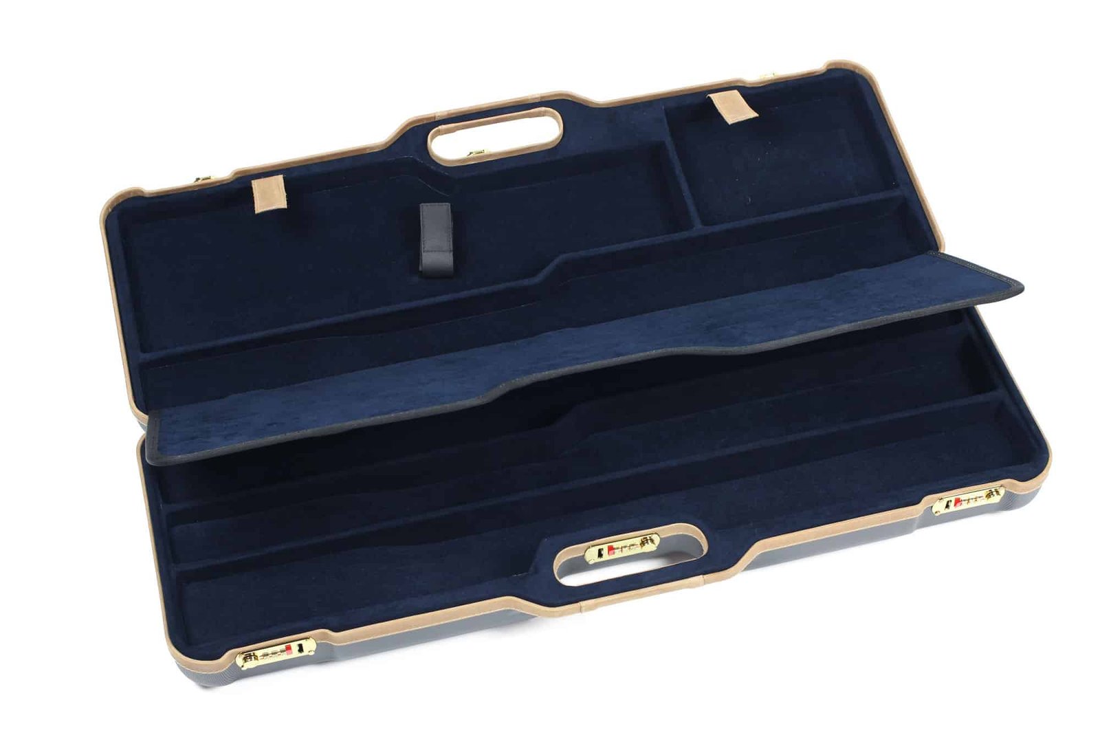 Negrini Deluxe OU/SxS Hunting, Skeet Shotgun Four-Barrel Takedown Travel Case 28" - 1674LX/6571 2 Negrini 1674LX 1 Gun 4 Barrel Hunting Case interior top
