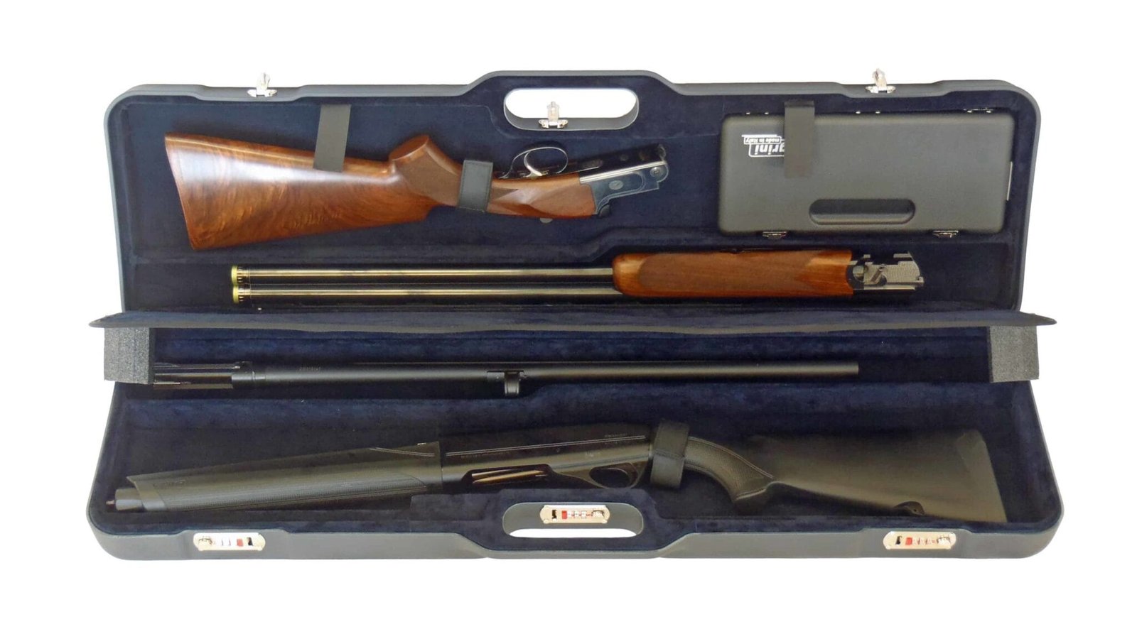 Negrini UNICASE Two Shotgun Takedown Travel Case 34" -1677LR-UNI/5044 6 Negrini Shotgun Case 1677LR-TRANS/5044 interior